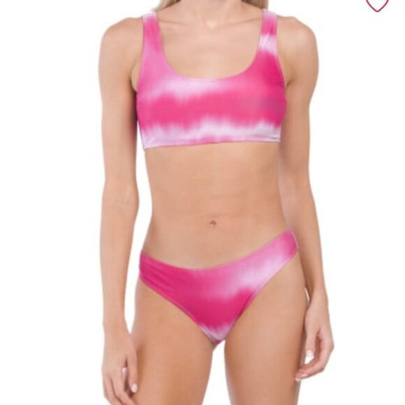 Mosmann Australia Women's Pink Tie Dye Top & Bottom 2 Piece Bikini Set X… - Picture 4 of 14